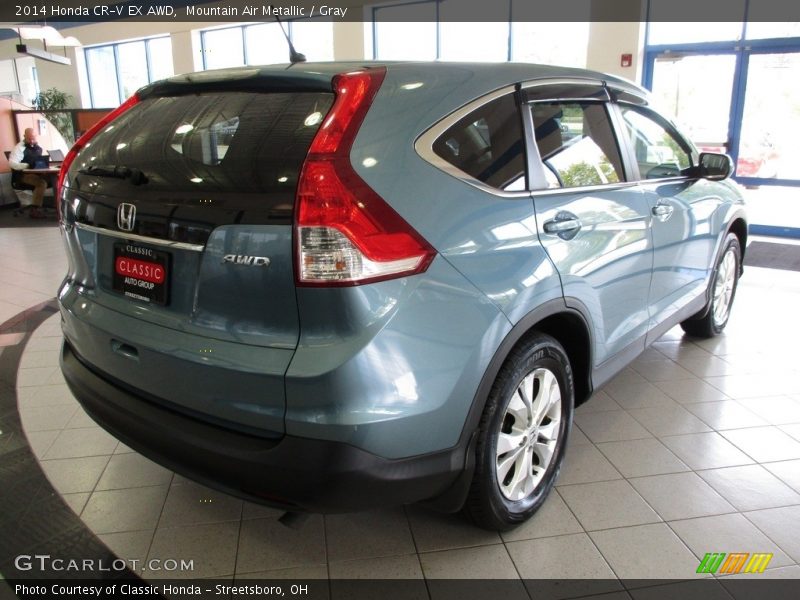 Mountain Air Metallic / Gray 2014 Honda CR-V EX AWD