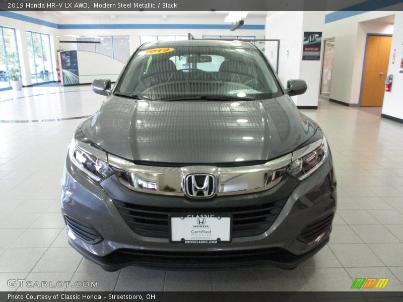 Modern Steel Metallic / Black 2019 Honda HR-V LX AWD