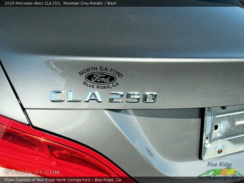 Mountain Grey Metallic / Black 2016 Mercedes-Benz CLA 250