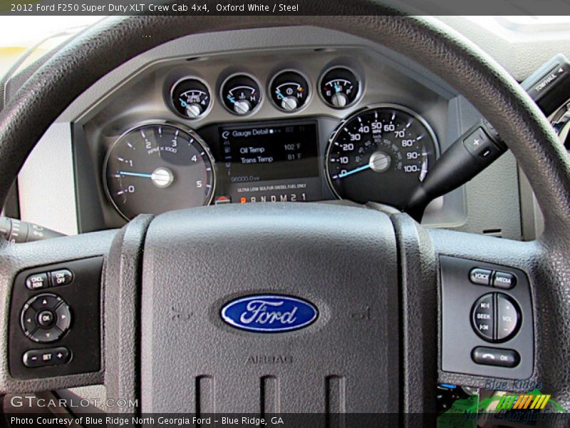 Oxford White / Steel 2012 Ford F250 Super Duty XLT Crew Cab 4x4