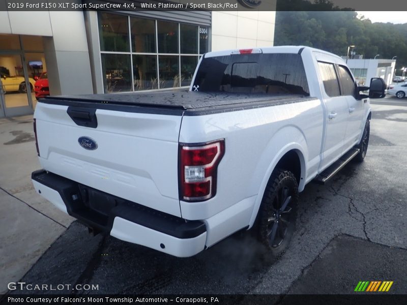 White Platinum / Sport Black/Red 2019 Ford F150 XLT Sport SuperCrew 4x4