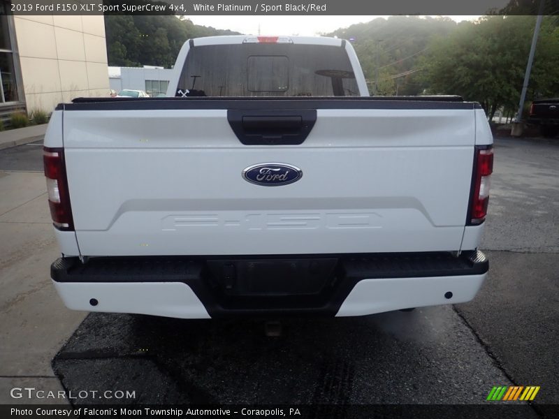 White Platinum / Sport Black/Red 2019 Ford F150 XLT Sport SuperCrew 4x4