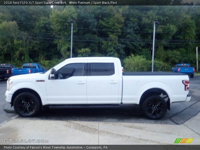 White Platinum / Sport Black/Red 2019 Ford F150 XLT Sport SuperCrew 4x4