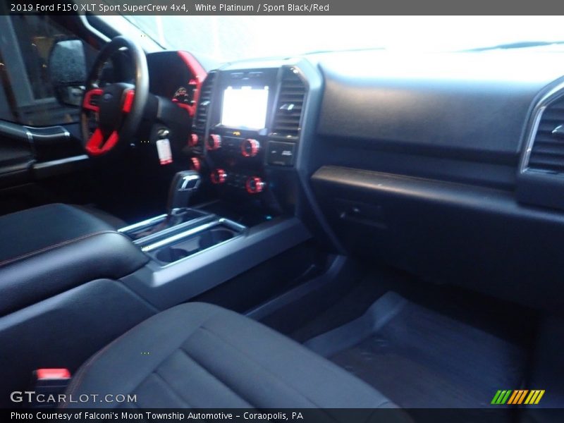 White Platinum / Sport Black/Red 2019 Ford F150 XLT Sport SuperCrew 4x4