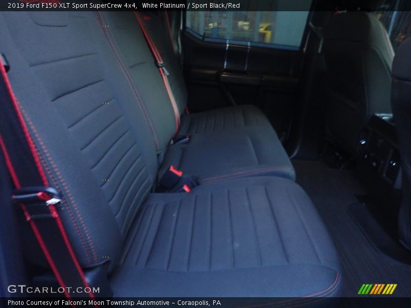 White Platinum / Sport Black/Red 2019 Ford F150 XLT Sport SuperCrew 4x4
