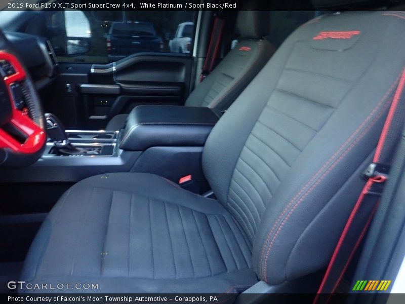 White Platinum / Sport Black/Red 2019 Ford F150 XLT Sport SuperCrew 4x4
