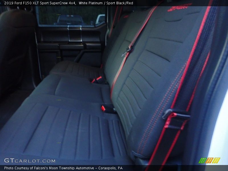 White Platinum / Sport Black/Red 2019 Ford F150 XLT Sport SuperCrew 4x4