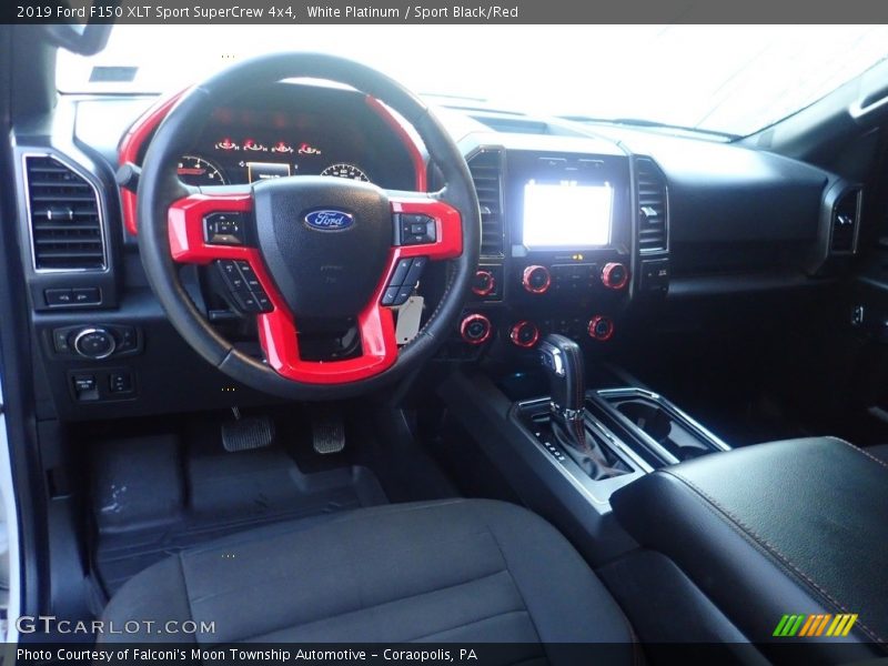 White Platinum / Sport Black/Red 2019 Ford F150 XLT Sport SuperCrew 4x4