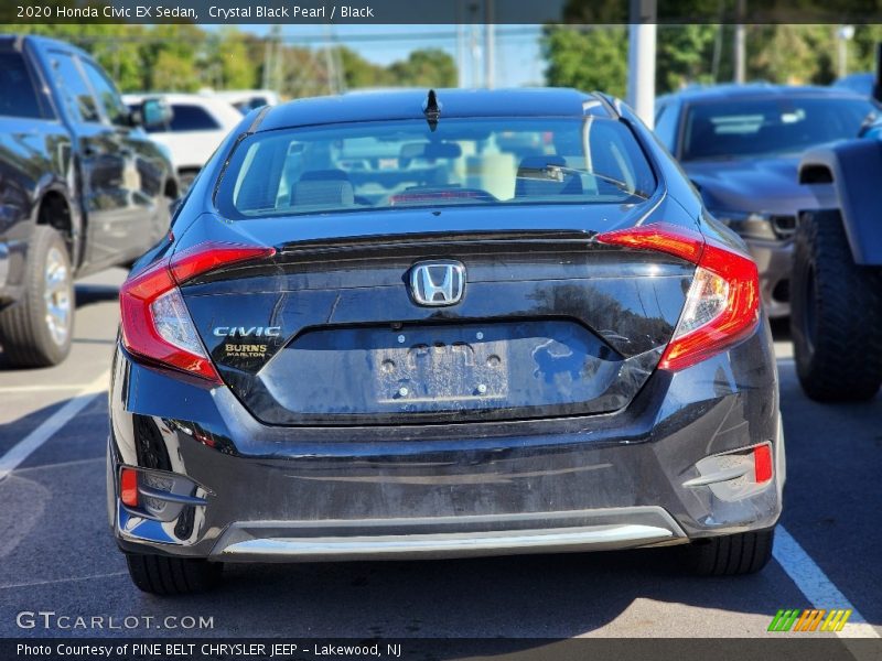 Crystal Black Pearl / Black 2020 Honda Civic EX Sedan