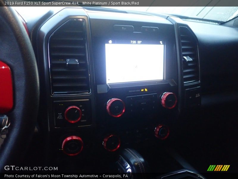 White Platinum / Sport Black/Red 2019 Ford F150 XLT Sport SuperCrew 4x4