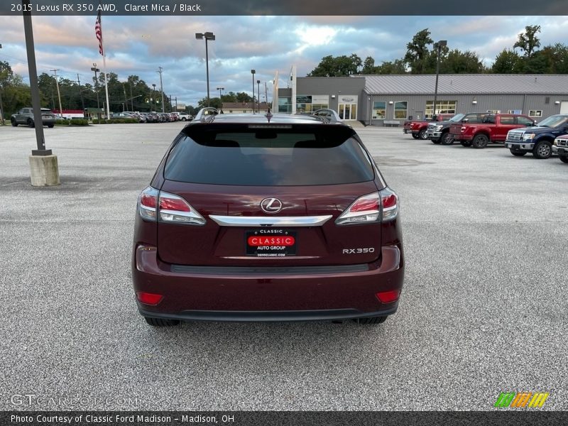 Claret Mica / Black 2015 Lexus RX 350 AWD