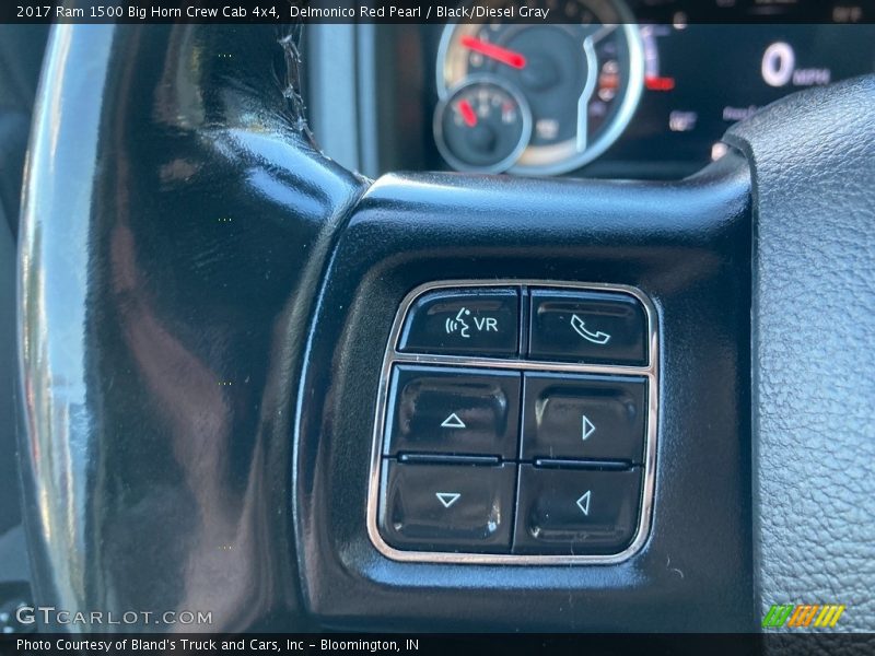 Delmonico Red Pearl / Black/Diesel Gray 2017 Ram 1500 Big Horn Crew Cab 4x4