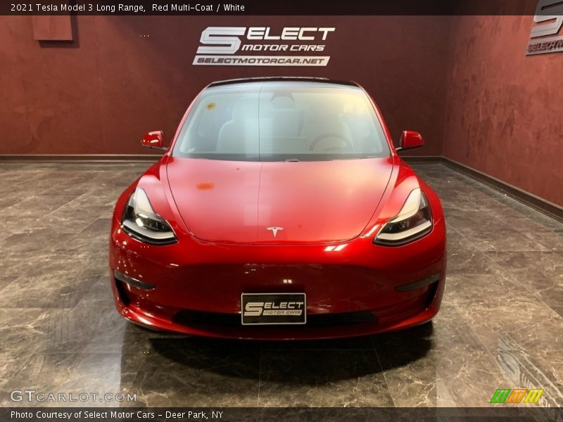 Red Multi-Coat / White 2021 Tesla Model 3 Long Range