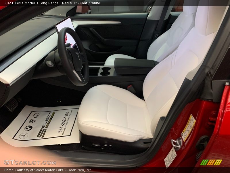 Front Seat of 2021 Model 3 Long Range