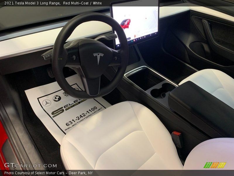  2021 Model 3 Long Range White Interior