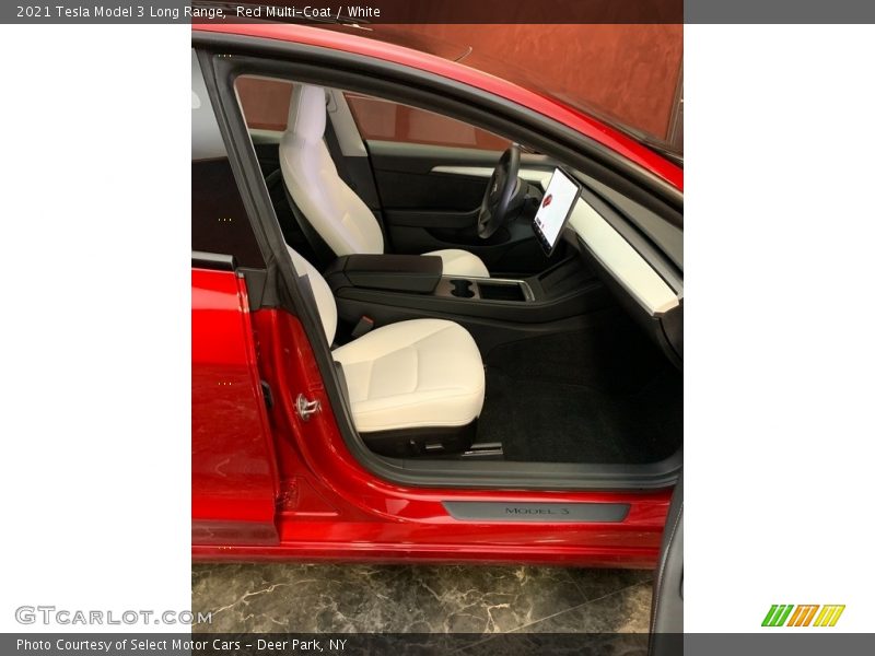 Red Multi-Coat / White 2021 Tesla Model 3 Long Range