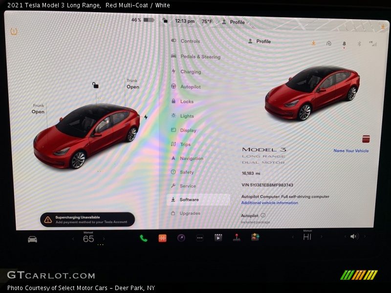 Red Multi-Coat / White 2021 Tesla Model 3 Long Range