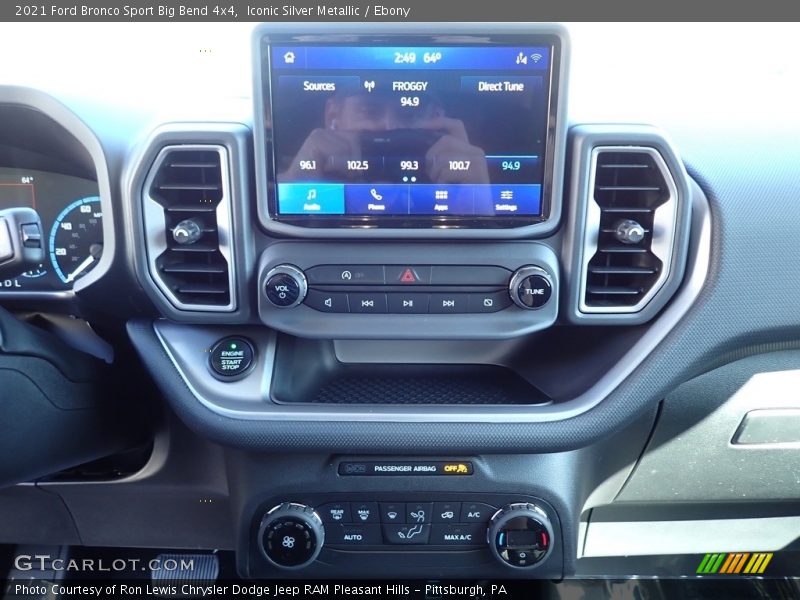 Controls of 2021 Bronco Sport Big Bend 4x4