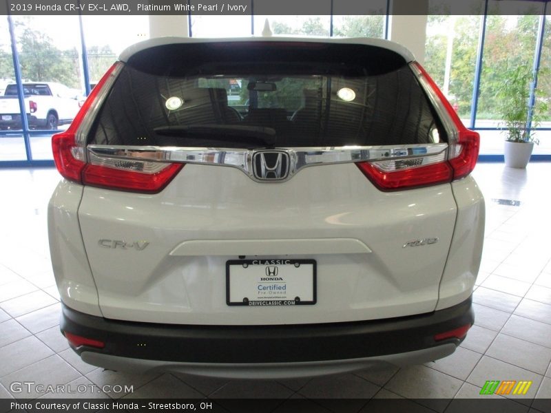 Platinum White Pearl / Ivory 2019 Honda CR-V EX-L AWD