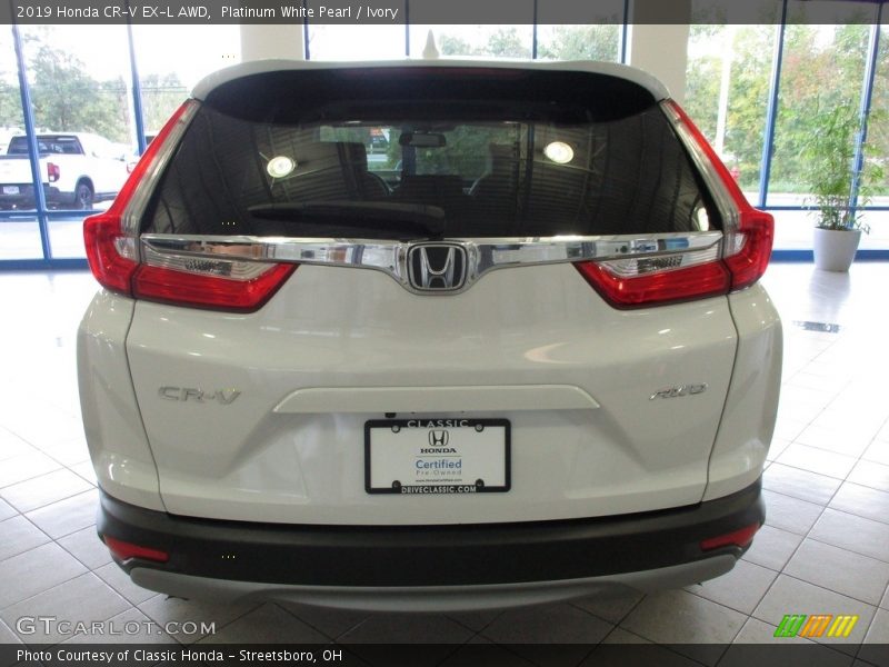 Platinum White Pearl / Ivory 2019 Honda CR-V EX-L AWD