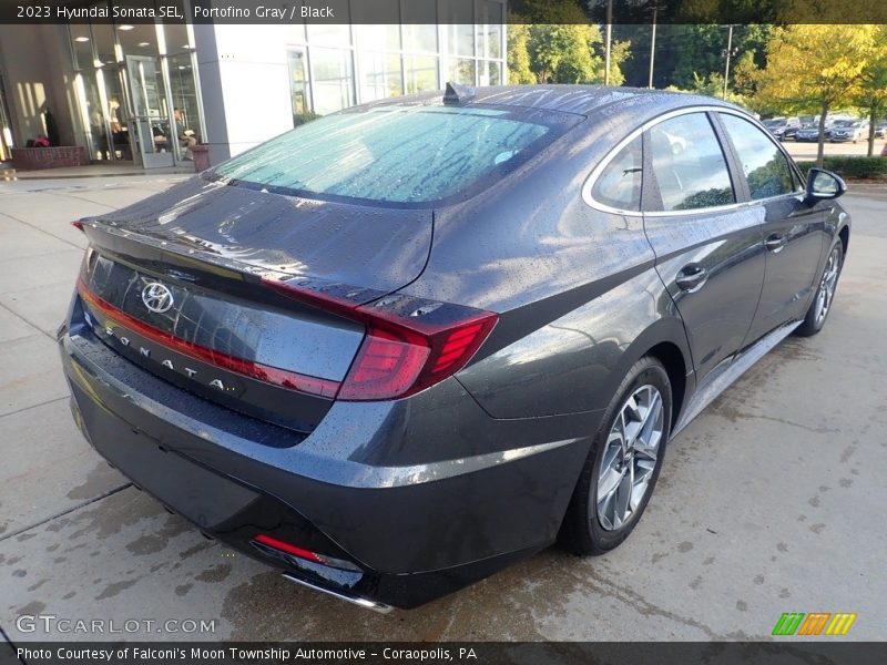 Portofino Gray / Black 2023 Hyundai Sonata SEL