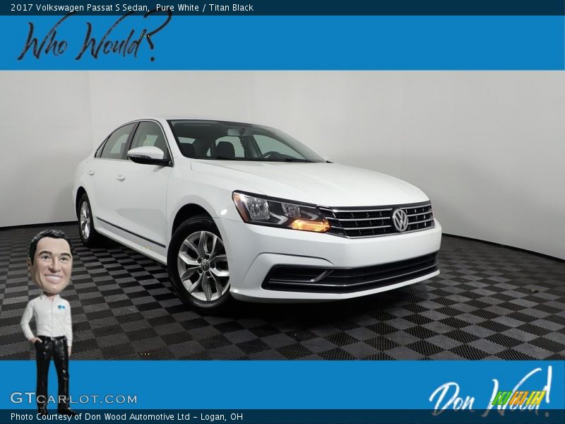 Pure White / Titan Black 2017 Volkswagen Passat S Sedan
