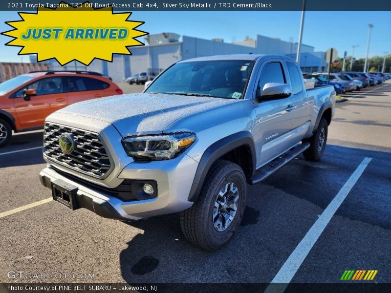 Silver Sky Metallic / TRD Cement/Black 2021 Toyota Tacoma TRD Off Road Access Cab 4x4