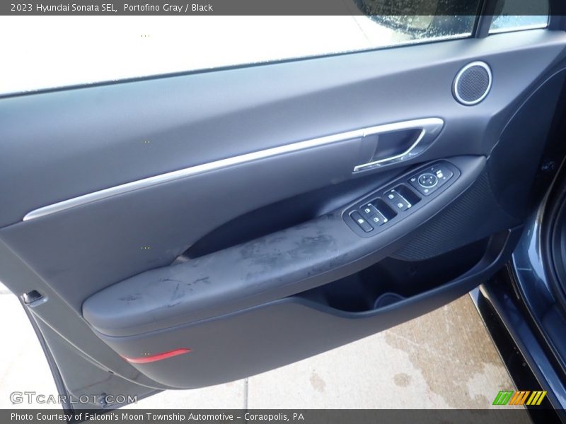 Portofino Gray / Black 2023 Hyundai Sonata SEL