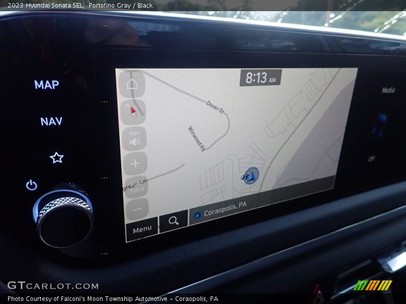 Portofino Gray / Black 2023 Hyundai Sonata SEL