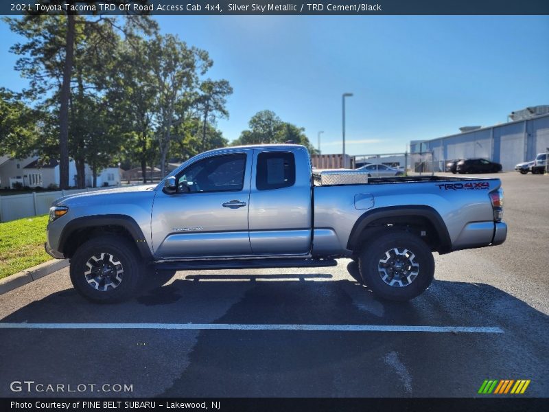 Silver Sky Metallic / TRD Cement/Black 2021 Toyota Tacoma TRD Off Road Access Cab 4x4