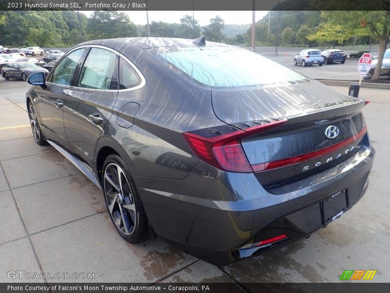 Portofino Gray / Black 2023 Hyundai Sonata SEL