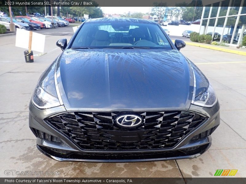 Portofino Gray / Black 2023 Hyundai Sonata SEL