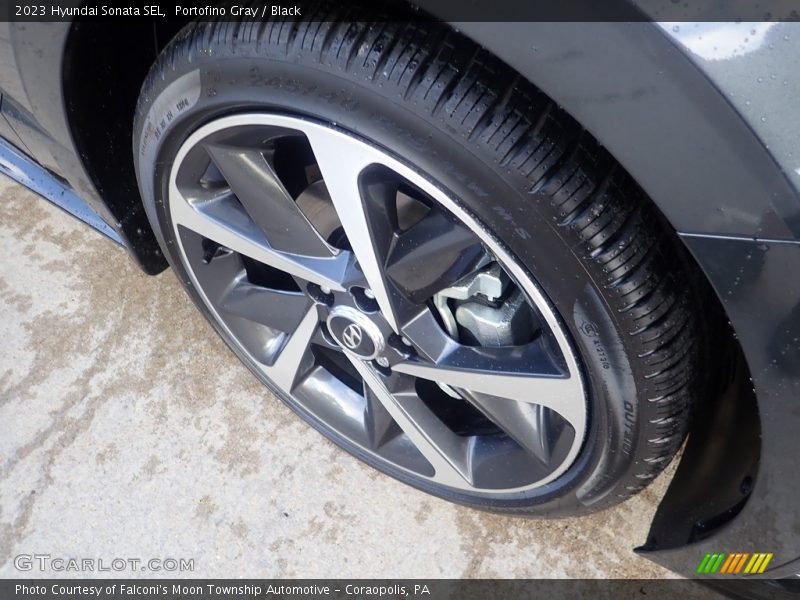 Portofino Gray / Black 2023 Hyundai Sonata SEL