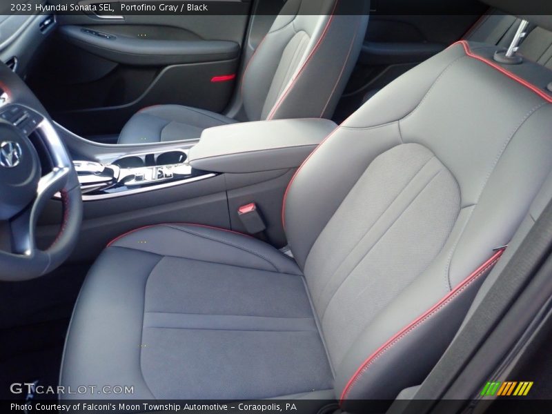 Portofino Gray / Black 2023 Hyundai Sonata SEL