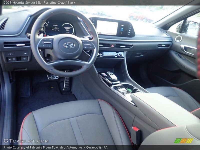 Portofino Gray / Black 2023 Hyundai Sonata SEL