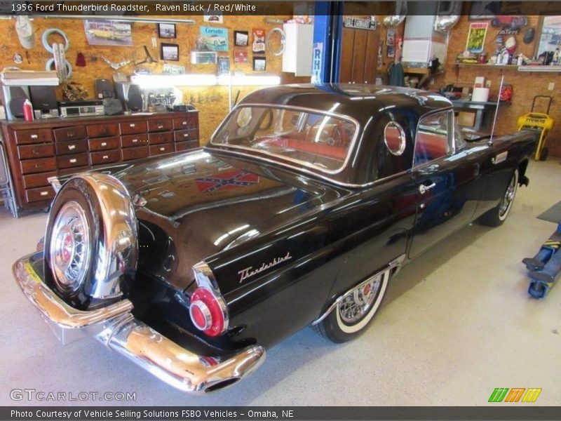 Raven Black / Red/White 1956 Ford Thunderbird Roadster