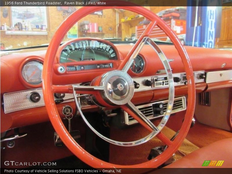 Raven Black / Red/White 1956 Ford Thunderbird Roadster