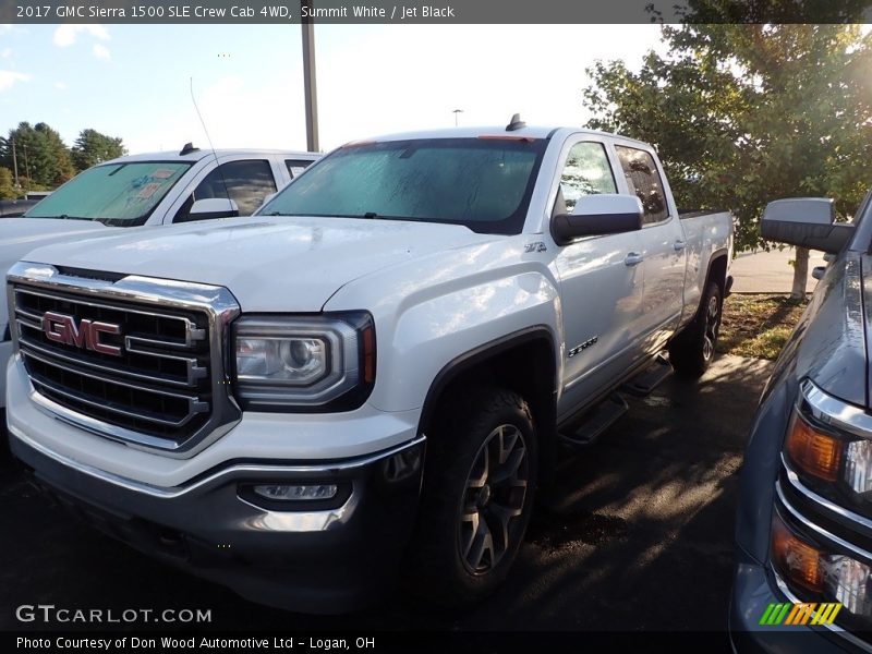 Summit White / Jet Black 2017 GMC Sierra 1500 SLE Crew Cab 4WD