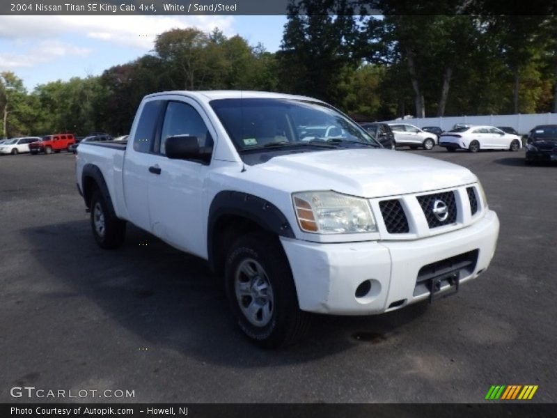 White / Sand/Steel 2004 Nissan Titan SE King Cab 4x4