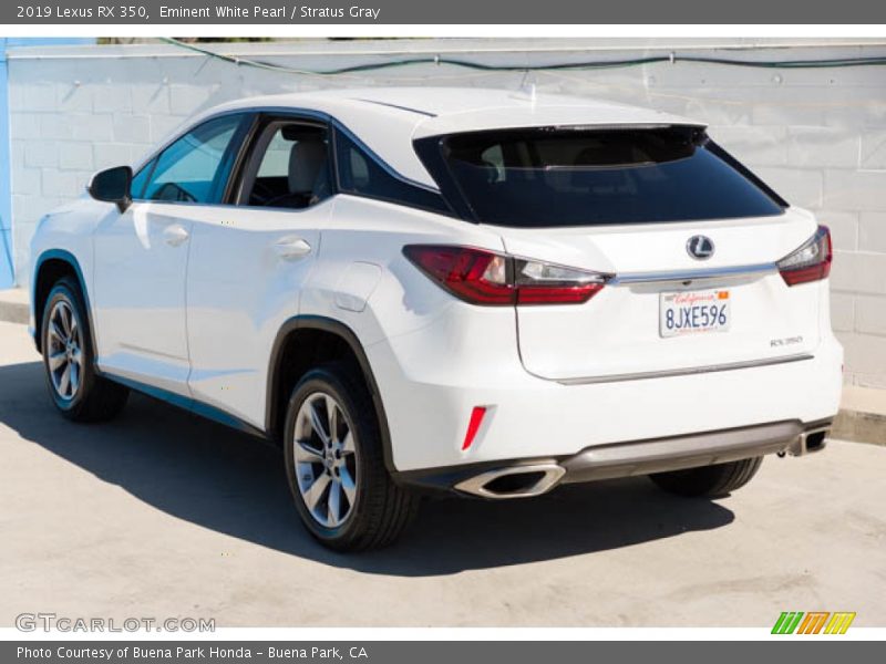 Eminent White Pearl / Stratus Gray 2019 Lexus RX 350
