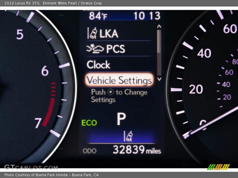 Eminent White Pearl / Stratus Gray 2019 Lexus RX 350