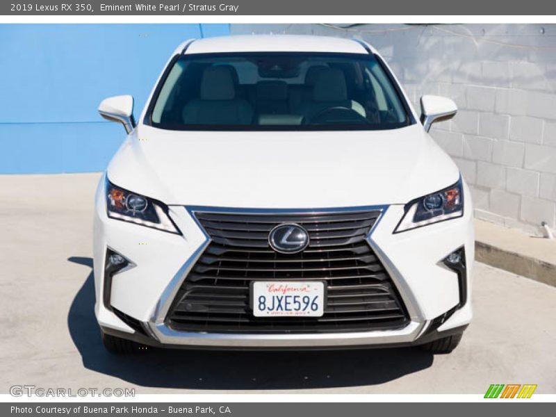 Eminent White Pearl / Stratus Gray 2019 Lexus RX 350