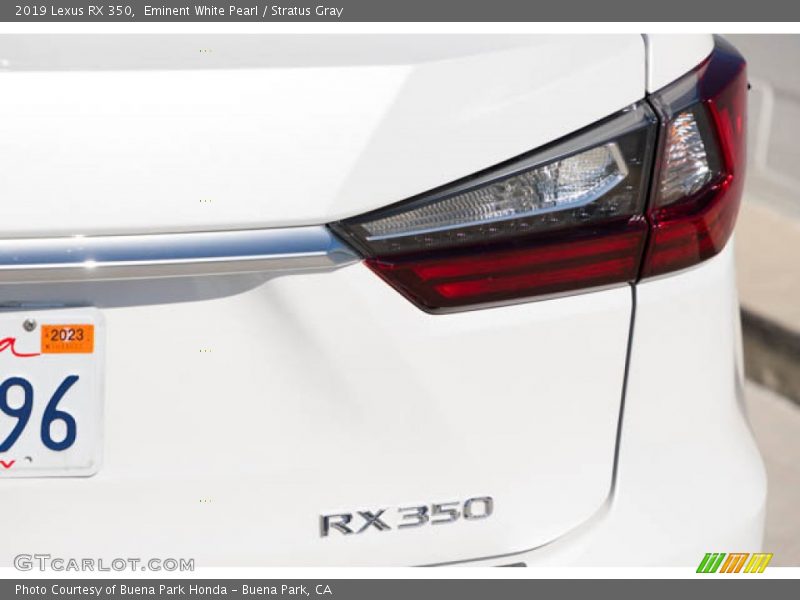 Eminent White Pearl / Stratus Gray 2019 Lexus RX 350
