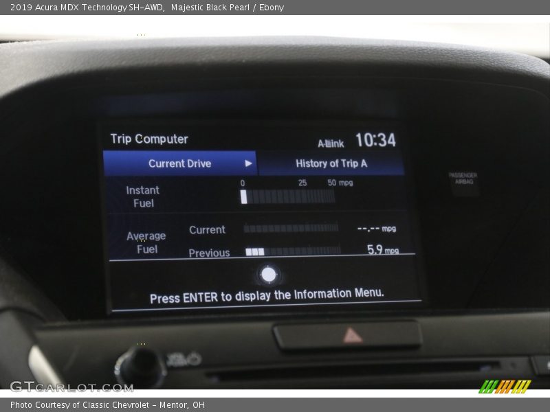 Majestic Black Pearl / Ebony 2019 Acura MDX Technology SH-AWD