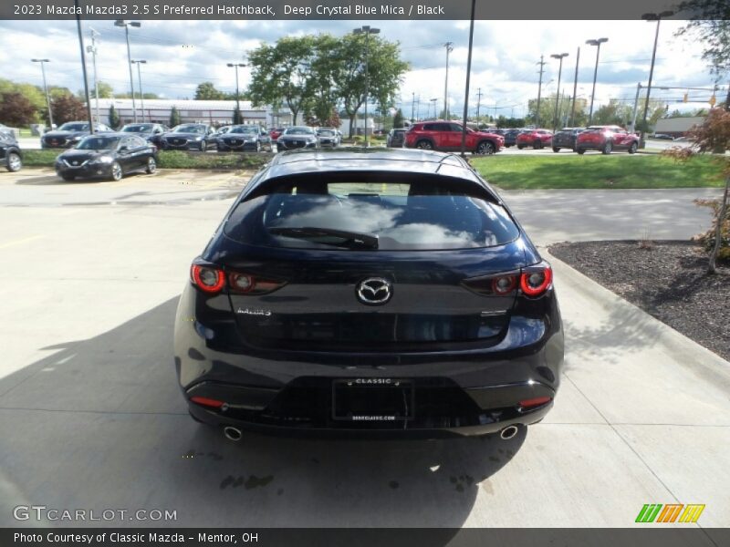 Deep Crystal Blue Mica / Black 2023 Mazda Mazda3 2.5 S Preferred Hatchback