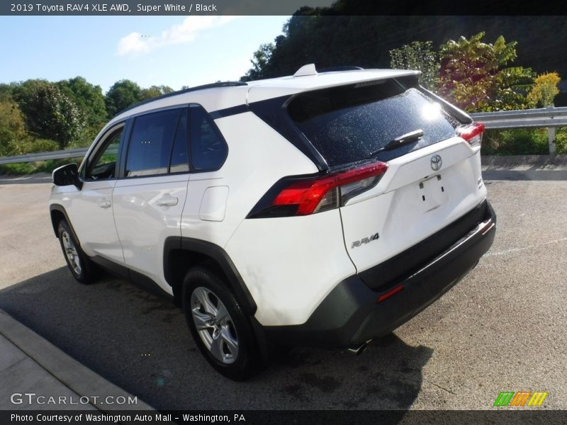 Super White / Black 2019 Toyota RAV4 XLE AWD