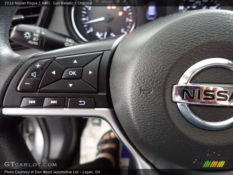 Gun Metallic / Charcoal 2019 Nissan Rogue S AWD