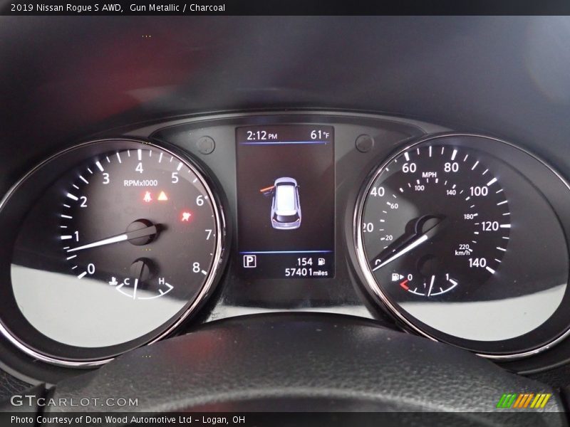 Gun Metallic / Charcoal 2019 Nissan Rogue S AWD