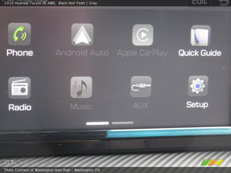 Black Noir Pearl / Gray 2019 Hyundai Tucson SE AWD