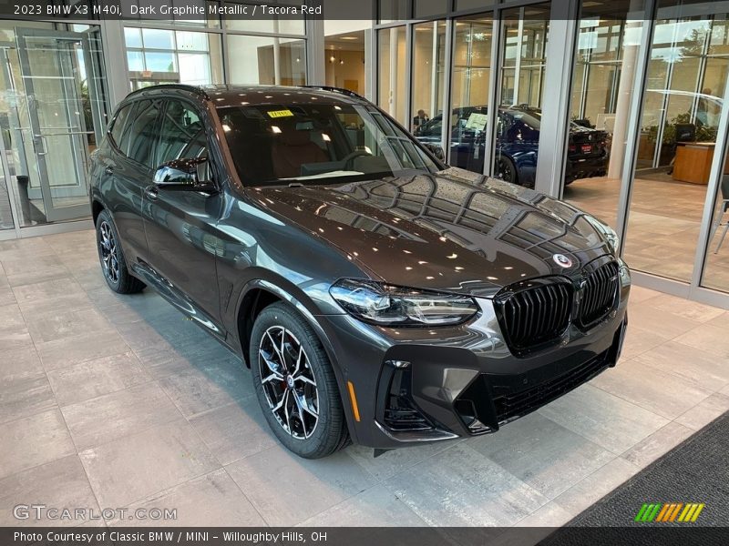 Dark Graphite Metallic / Tacora Red 2023 BMW X3 M40i